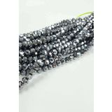 Hobigram Gri Kaplama Kristal Boncuk 8 mm