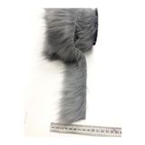Hobigram Gri Yapay Kürk Biyeli Şerit 8 cm-PPS-1011
