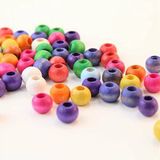 Hobigram Karışık Renkli Ahşap Boncuk 12 Mm 1 Paket 100 Gram