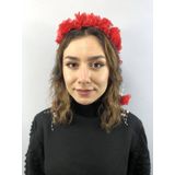 Hobigram Kırmızı Lazer Kesim İncili Taç