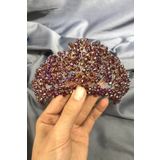 Hobigram Koyu Bordo Kristal Boncuklu Gelin Ve Kına Tacı