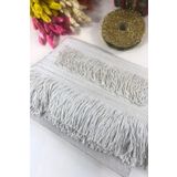 Hobigram Koyu Krem İp Saçak Püskül En 20 Cm 1 Metre