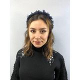Hobigram Lacivert Lazer Kesim İncili Taç