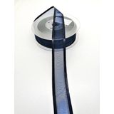 Hobigram Lacivert Organze Saten Kurdele 2,5 cm 1 Metre