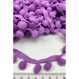 Hobigram Lila Ponpon Parti Malzemeleri Ponpon Şerit 5 Metre Kenar Süsleme Süs Malzemesi – Diğer Parti Malzem