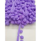 Hobigram Lila Ponpon Şerit 1,5 cm 5 Metre