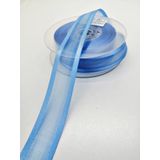 Hobigram Mavi Organze Saten Kurdele 2,5 cm 2 Metre