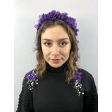 Hobigram Mor Lazer Kesim İncili Taç