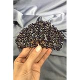 Hobigram Mürdüm Kristal Boncuklu Gelin Ve Kına Tacı