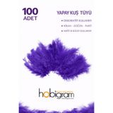 Hobigram Premium Yapay Kuş Tüyü 100 Adet Mor Ekonomik Paket Nikah Düğün Parti Süsleme