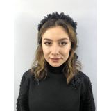 Hobigram Siyah Lazer Kesim İncili Taç