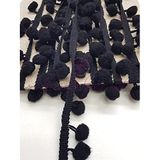 Hobigram Siyah Şerit Ponpon 1,5cm-PPS-1027