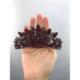 Hobigram Sophia Bordo Kristal Taşlı Kına Ve Gelin Tacı