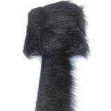Hobigram Suni Kürk Yapay Peluş Şerit Siyah En 12 cm