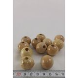 Hobigram Vernikli Doğal Ahşap Boncuk 20 mm