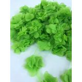 Hobigram Yeşil Gül Lazer Kesim Çiçek 1 Metre 12-13 Adet Organze Tül Kenar Süsü
