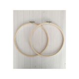 HOBİKİDS 16 Cm Ahşap Vidalı Kasnak Çifti; Etamin, Punch, Nakış Kasnağı