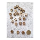HOBİKİDS Ahşap Cocanat Çizgili Düğme 20'li Paket 11 Mm