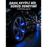 Hobilinka 4'lü LED Sibop Işığı Hareket Sensörlü Araç Lastik Sibop Lambası - 1