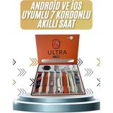 Hobilinka 7 Kordonlu Akıllı Saat Plastik Kordon Hasır Kordon Çelik Kordon - 01P-Pembe
