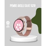 Hobilinka Akıllı Saat – Bluetooth 5.0, Suya Dayanıklı, Kablosuz Şarj - 01P-Pembe