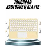 Hobilinka Android ve Ios Uyumlu Bluetooth Klavye Touchpad Slim Kablosuz Wifi Q Klavye - 1 - Renkli