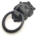 Hobilinka Antika Tarz Dekoratif Pirinç Aslan Kapı Tokmağı, Taktak - 102X130 Mm, Oksit
