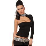 Hobilinka B101432 Pul Payet Aksesuarlı Bluz - Mor