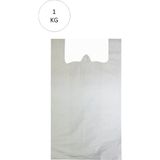 Hobilinka Beyaz Atlet Poşet Büyük Boy 32X57 cm Takriben 72 Adet 1 kg - 32 x 57 cm