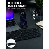 Hobilinka Bluetooth Katlanabilir Klavye Usb-C Şarjlı 3 Cihaz Bağlantılı Taşınabilir Klavye - 1 - Çok Renkli