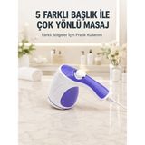 Hobilinka Elektrikli Masaj Aleti 5 Başlıklı Güçlü Titreşimli Selülit Karşıtı Vücut Masaj Cihazı - Renkli