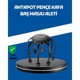 Hobilinka Elektrikli Saç Derisi Masaj Aleti Çok Noktalı 8 Kollu Titreşimli Masaj - 000-Siyah