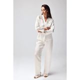 Hobilinka Freshness 9950-PT Saten Dantel Detaylı Pijama Takımı - Ekru