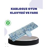 Hobilinka Kablosuz Retro Klavye ve Mouse Seti – 104 Tuşlu, Sessiz Yazım