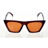 Hobilinka Kahverengi Çerçeve Cat Eye Kadın Güneş Gözlüğü - Moda Gözlük - 1