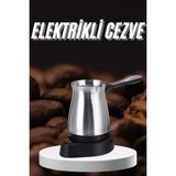 Hobilinka Paslanmaz Çelik Türk Kahvesi Makinesi 6 Fincan Kpasiteli Elektrikli Cezve - 1BW-Beyaz