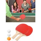 Hobilinka Ping Pong Masa Tenisi Seti Tenis Raketi Seti 2 Raket + 3 Ping Pong Topu Spor Aksesuarları - Renkli