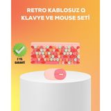 Hobilinka Renkli Retro Tuş Takımlı Klavye – 3 Cihaz Bağlantısı, Medya Kısayol Tuşları