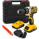 Hobilinka Sarı 1850 Rpm Stanlıy-Cordless 18W Şarjlı Matkap Seti Çantalı Yedek Batarya ATS1402 (4887)