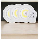 Hobilinka Spot Lamba LED Işık 3'lü Uzaktan Kumandalı Pilli Yapışkanlı Kablosuz - 1 m - 00 Beyaz