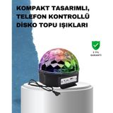 Hobilinka Taşınabilir Rgb Disko Topu Bluetooth ve Uzaktan Kumanda Özellikli