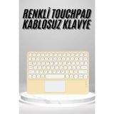 Hobilinka Touchpad Uyumlu Bluetooth Klavye Slim Kablosuz Wifi Q Klavye - 1 - Renkli