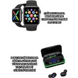 Hobilinka Ucuz ve Kaliteli Kulaklıklı Saat Seti Bluetooth Bağlantılı Akıllı Saat ve Kulaklık - 35 - 48 mm - 1 - Çok Renkli