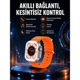 Hobilinka Ultra Akıllı Saat 49 mm Çift Kordonlu Arama Cevaplama Bluetooth Bağlantılı - 35 - 48 mm - 1 - Renkli