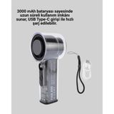 Hobilinka Ultra Sessiz USB Şarjlı Fan | Taşınabilir ve Hafif Tasarım - 001-Siyah