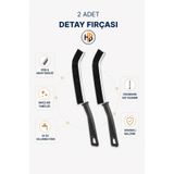 HOBİLON (2 Adet) Lavabo Mutfak Derz Ve Bilgisayar Temizliği için Detay Temizleme Fırçası