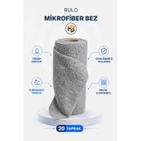 HOBİLON 20 Yaprak Çek Kopar Rulo Mikrofiber Temizlik Bezi - Mutfak & Banyo & Cam & Toz İçin Genel Temizlik Bezi