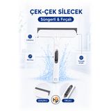 HOBİLON Çek Çek Silecek - Cam Silme-Tezgah-Duşa Kabin Temizliği için Çift Taraflı Süngerli Çekçek