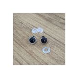 hobimon Amigurumi 10 Mm Vidalı Renkli Simli Göz - Gümüş - 10 Adet (5 ÇİFT) Kilitli Göz