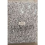 Hobimos 1 Paket 500gr 4x7mm Beyaz Zemin Üzeri Siyah Yazılı Yassı Harf Boncuk - Toptan Boncuk